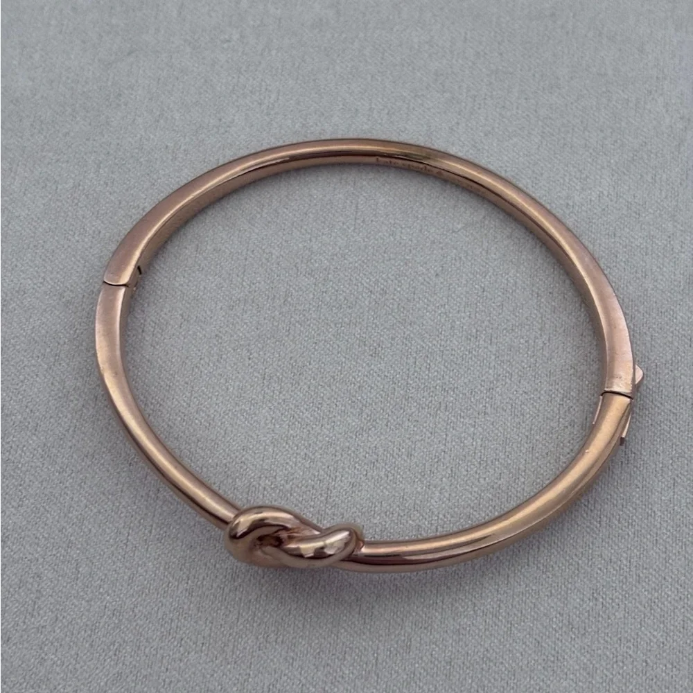 Kate Spade New York Rose-Gold Tone Love Me Knot Bangle Bracelet - Picture 4 of 6